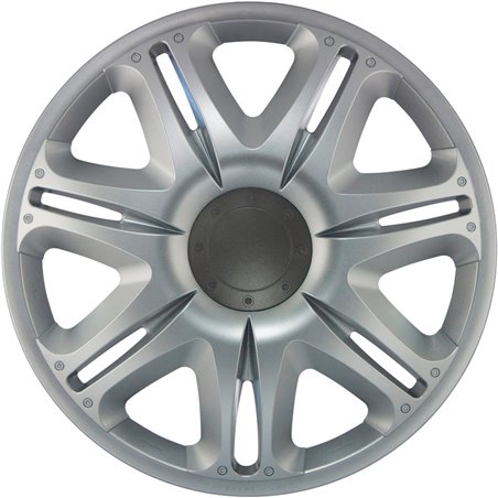 Jeu d'enjoliveurs J-Tec Nascar 14-inch argent