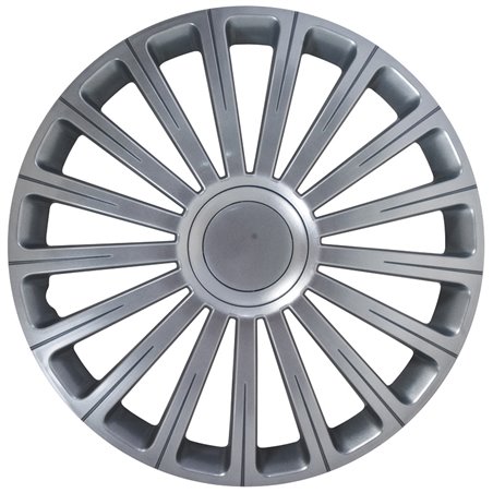 Jeu d'enjoliveurs Radical 13-inch argent + anneau chromé