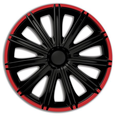 Jeu d'enjoliveurs Nero R 13-inch noir/rouge