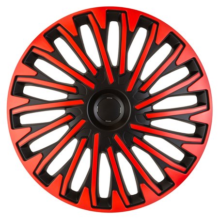 Jeu d'enjoliveurs Soho 15-inch noir/rouge