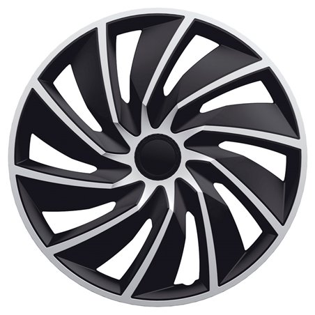 Jeu d'enjoliveurs Turbo Van 17-inch argent/noir (sphère)