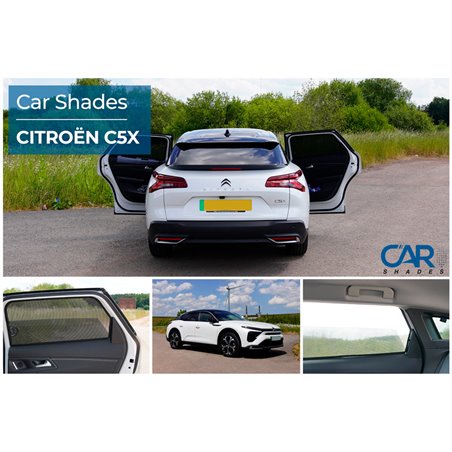 Set de Car Shades (portes arrières) sur mesure pour Citroën C5 X 2021- (2-pièces)