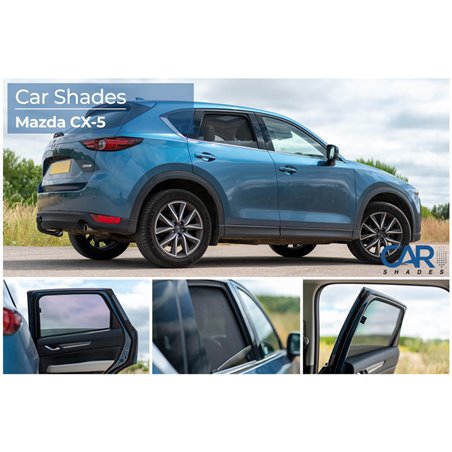 Set de Car Shades (portes arrières) sur mesure pour Mazda CX5 2017- (2-pièces)