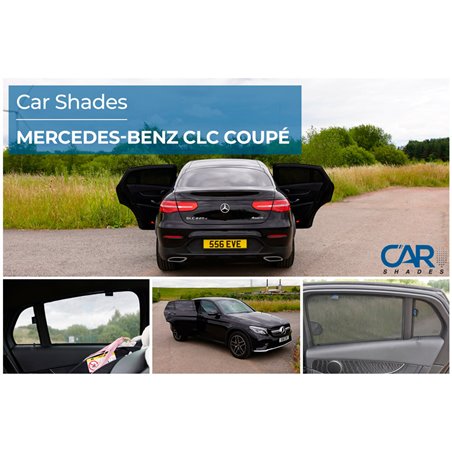 Set de Car Shades (portes arrières) sur mesure pour Mercedes GLC Coupe (C253) 2016-2023 (4-pièces)