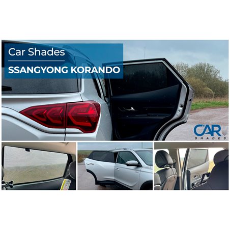 Set de Car Shades (portes arrières) sur mesure pour SsangYong Korando 2019- (2-pièces)