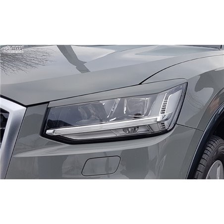 Spoilers de phares sur mesure pour Audi Q2 (GA) 2016- (ABS)