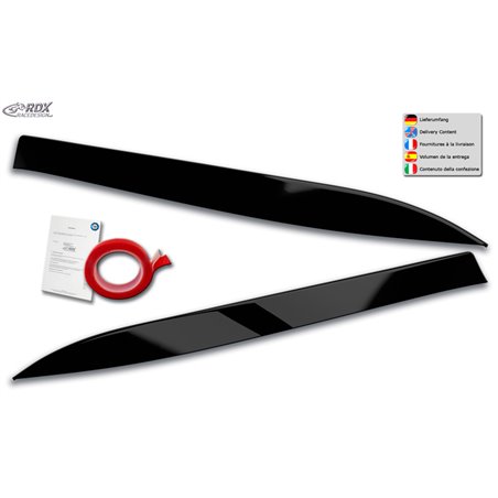 Spoilers de phares sur mesure pour Mercedes Classe A (W176) 2012-2019 (ABS Noir Brillant)