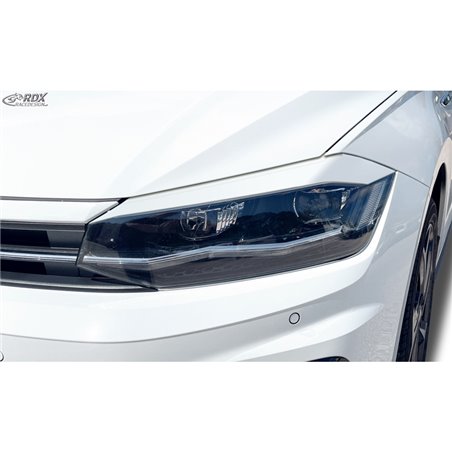 Spoilers de phares sur mesure pour Volkswagen Polo (AW) 2017- (ABS)