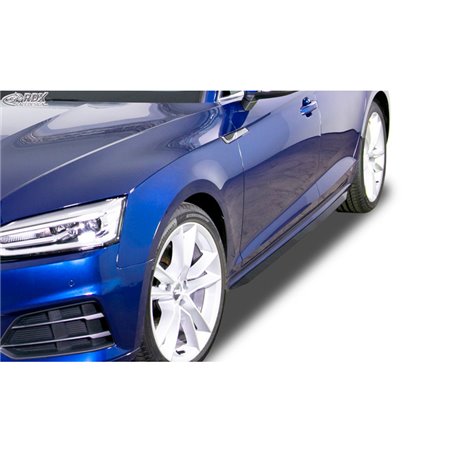 Jupes latérales 'Slim' sur mesure pour Audi A5 (F5) Coupe/Cabrio/Sportback 2016- (ABS noir luisant)