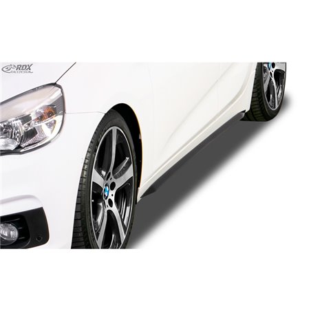 Jupes latérales 'Slim' sur mesure pour BMW Série 2 F45/F46 Active & Gran Tourer 2015- (ABS noir luisant)