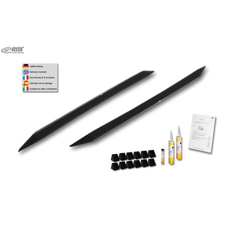 Jupes latérales 'Slim' sur mesure pour BMW Série 5 F07 GT 2009- (ABS noir luisant)