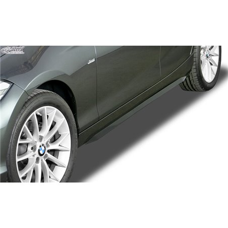 Jupes latérales 'Slim' sur mesure pour BMW Série-1 F20/F21 2011-2019 (ABS noir luisant)