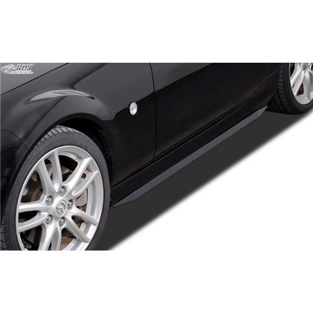 Jupes latérales 'Slim' sur mesure pour Mazda MX5 (NC) 2005-2008 (ABS noir luisant)