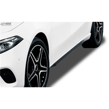 Jupes latérales 'Slim' sur mesure pour Mercedes Classe-A W177 2018- (ABS noir luisant)