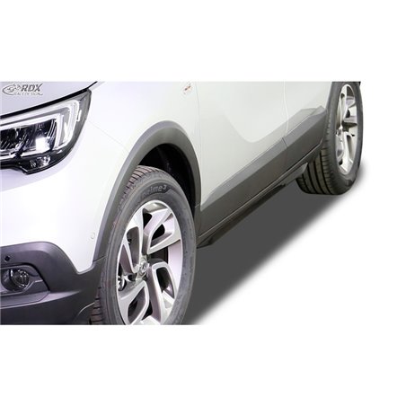 Jupes latérales 'Slim' sur mesure pour Opel Crossland 2017- (ABS noir luisant)