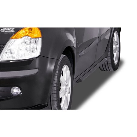 Jupes latérales 'Slim' sur mesure pour Renault Modus 2004- (ABS noir luisant)