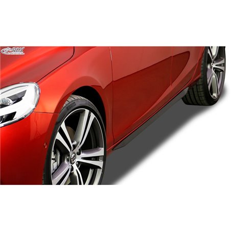 Jupes latérales 'Slim' sur mesure pour Volvo V40 2012- (ABS noir luisant)