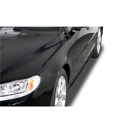 Jupes latérales 'Slim' sur mesure pour Volvo S80 2006-2016 & Volvo V70 2007- (ABS noir luisant)