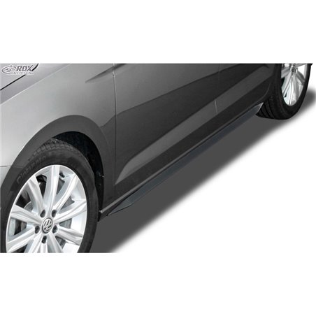 Jupes latérales 'Slim' sur mesure pour Volkswagen Touran 5T 2015- (ABS noir luisant)