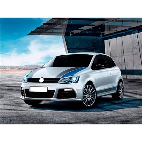 AutoStyle Pare-chocs avant sur mesure pour Volkswagen Polo 6R 2009-2014 'R-Look' incl. Grilles & DRL's (PP)