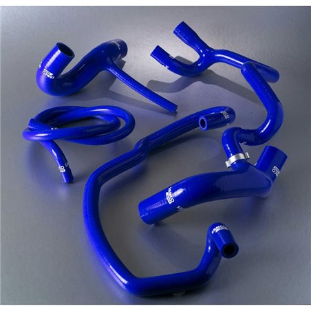 Samco Kit Durites sur mesure pour Ford Fiesta RS Turbo 1990-1992 - 4-pièces - Refroidissement - Bleu