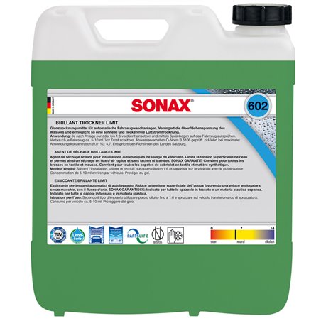 Sonax 602.600 Limit Agent de Séchage brillant 10-Litre