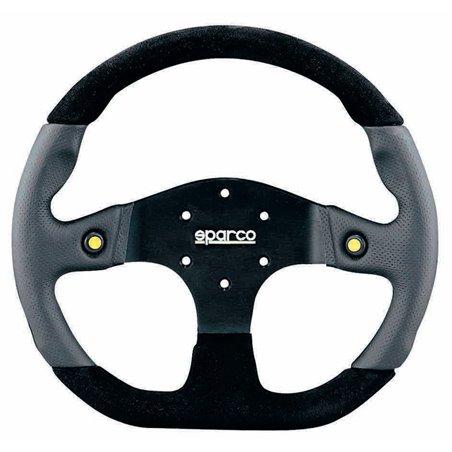 Sparco Volant Universel L999 - Suède Noir & Cuir Gris - Diamètre 330mm