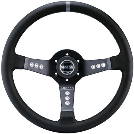 Sparco Volant Universel L 777 - Cuir Noir - Diamètre 350mm