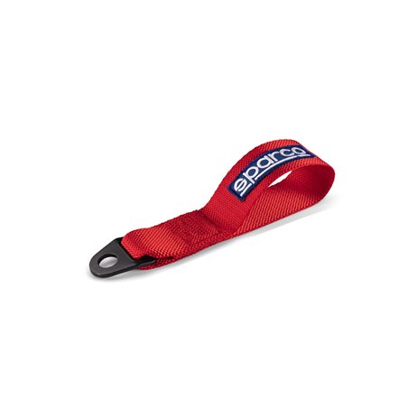 Sparco Sangle de Remorquage FIA - Rouge - max. 3000kg - Trou de 16mm - approuvé FIA