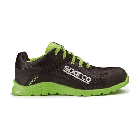 Sparco Chaussures de sécurité légères Practice S1P Keke Noir/Vert Taille 37