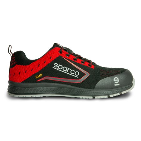 Sparco Chaussures de sécurité légères Cup S1P Albert Noir/Rouge Taille 35