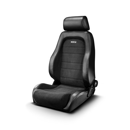 Sparco Siège Baquet GT - Skaï Noir + Microfibre Noir - Réglable