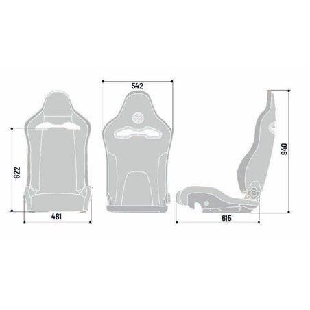 Sparco Siège Baquet SPX DX - Passenger version (Right) - Cuir/Alcantara Noir + Dossier en Carbone - Réglable du Côté Droit