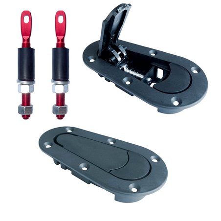 Simoni Racing Attaches Capot Universelles Aerocatch - Noir/Rouge - Quick Release