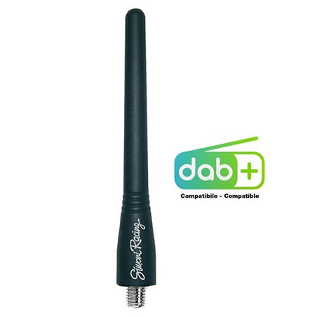 Simoni Racing Antenne d'Aluminium Evo Caoutchouc - Noir - Longueur 10,5cm