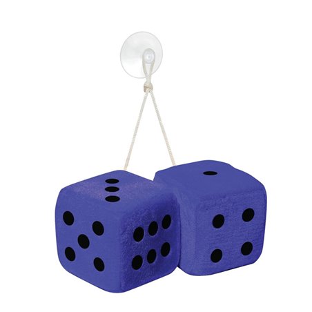 Simoni Racing Microfibre Big Dices 10x10cm - Bleu avec des points blancs - Set de 2 pièces