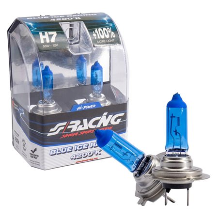 Simoni Racing Ampoules Halogène 'Blue Ice Racing' H7 (4200K) 12V/55W, set de 2 pièces ECE-R37