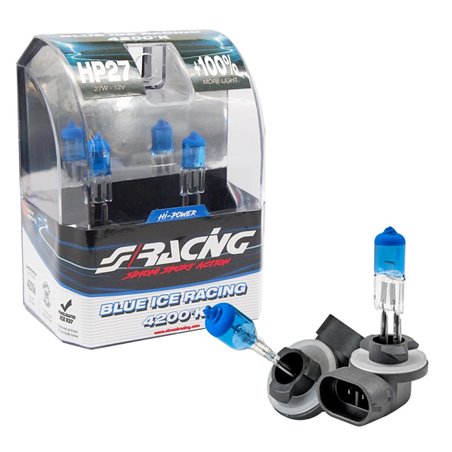 Simoni Racing Ampoules Halogène 'Blue Ice Racing' HP27-881 (4200K) 12V/27W, set de 2 pièces ECE-R37