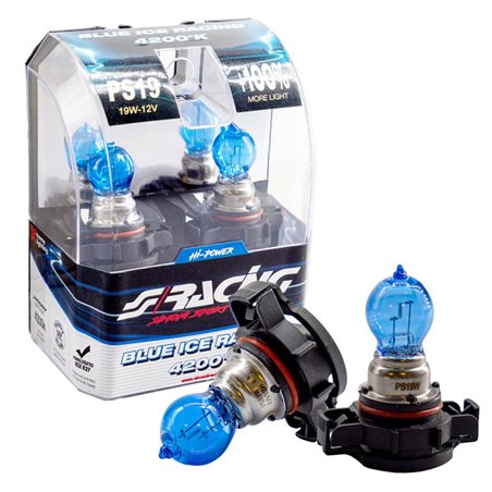 Simoni Racing Ampoules Halogène 'Blue Ice Racing' H16 (PS19W) (4200K) 12V/19W, set de 2 pièces ECE-R37