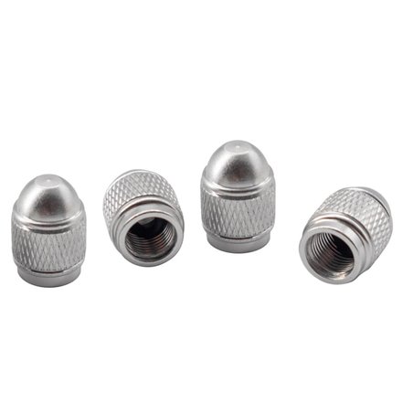 Simoni Racing Bouchons de Valve Ogiva - Chrome - 4 pièces