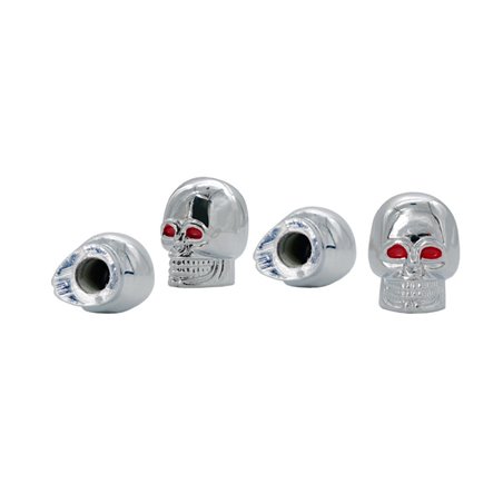 Simoni Racing Bouchons de Valve Skeletor - Chrome - 4 pièces