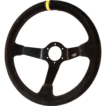 Simoni Racing Volant Universel Carrera - Suède Noir - Diamètre 350mm