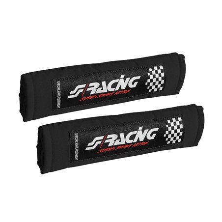 Simoni Racing Protège Ceinture de Sécurité Sport - Noir - 2 pièces