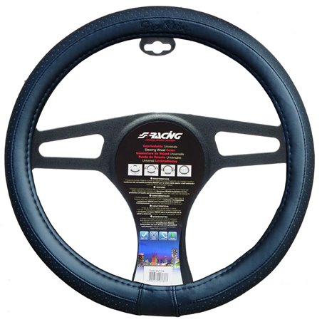 Simoni Racing Couvre-Volant Total Black - Eco-Cuir Noir - 37-39cm