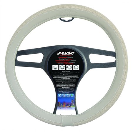 Simoni Racing Couvre-Volant 500 - Eco-Cuir Crème/Coton - 37-39cm