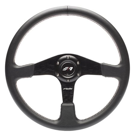 Simoni Racing Volant Universel Defender - Eco-Cuir Noir - Diamètre 380mm