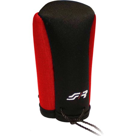 Simoni Racing Housse pour Pommeau de Vitesse Universal - Noir/Rouge + Logo