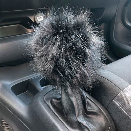 Simoni Racing Housse pour Pommeau de Vitesse Fluffy Fur - Noir