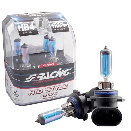 Simoni Racing Ampoules Halogène 'HID Style' HB4 (6000K) Hyperblanc 12V/55W, set de 2 pièces ECE-R37