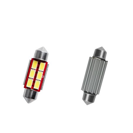 Simoni Racing Festoon Ampoules 6-LED 36mm 'Canbus No-Polarity' - Blanc - Set de 2 pièces